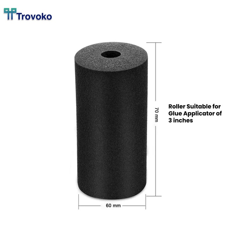 Trovoko Glue Applicator Roller for 3 Inches Glue applicator for Professional Woodworking Tool Only roller as spare for replacement in Glue applicator Pack of 2 - Image 2
