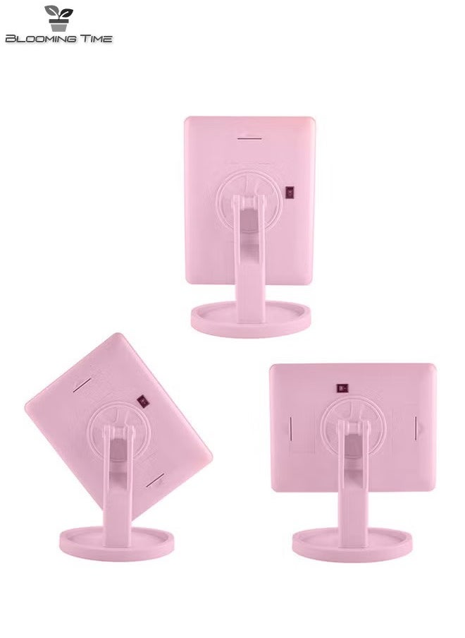 BLOOMING TIME Multifunctional Mirror, Rotatable, Detachable, With LED Light, Pink  - Image 4