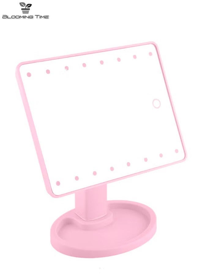 BLOOMING TIME Multifunctional Mirror, Rotatable, Detachable, With LED Light, Pink  - Image 5