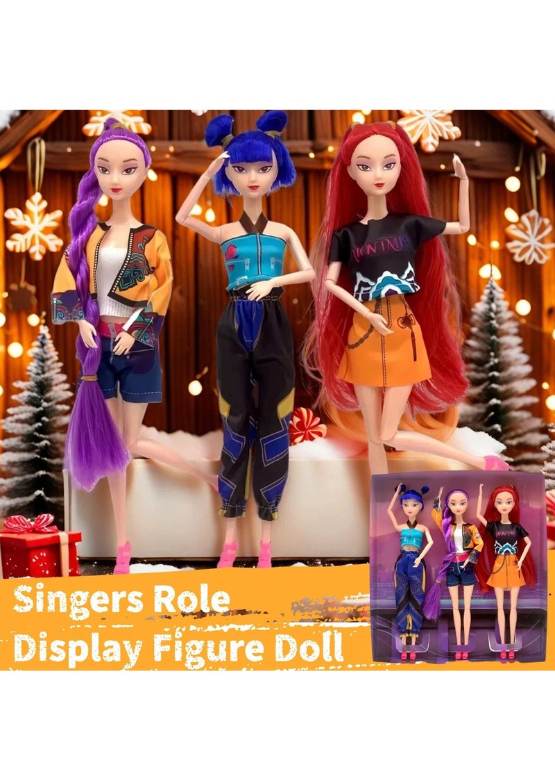 KPop Demon Hunters Figures Kpop Demon Hunters Action Figure Home Decor Desk Ornament For Hunters Fans 3 pcs set - Image 2