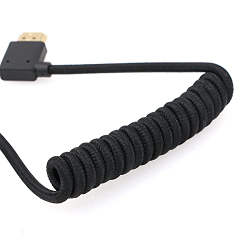 Eonvic 2.1 HDMI Coiled Cable 8K HDMI to HDMI Cable High Speed Thin HDMI Male to Male Extender Braided Coiled Cable for Atomos Ninja V, Sony a7siii, Portkeys BM5 Monitor - Image 4