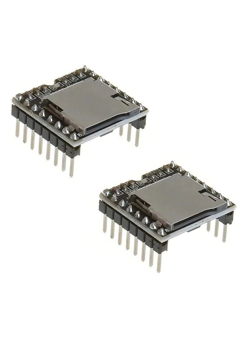 2 × ميني DFPlayer MP3 وحدة مع فتحة ميكرو SD (متوافق مع أردوينو) - Image 1