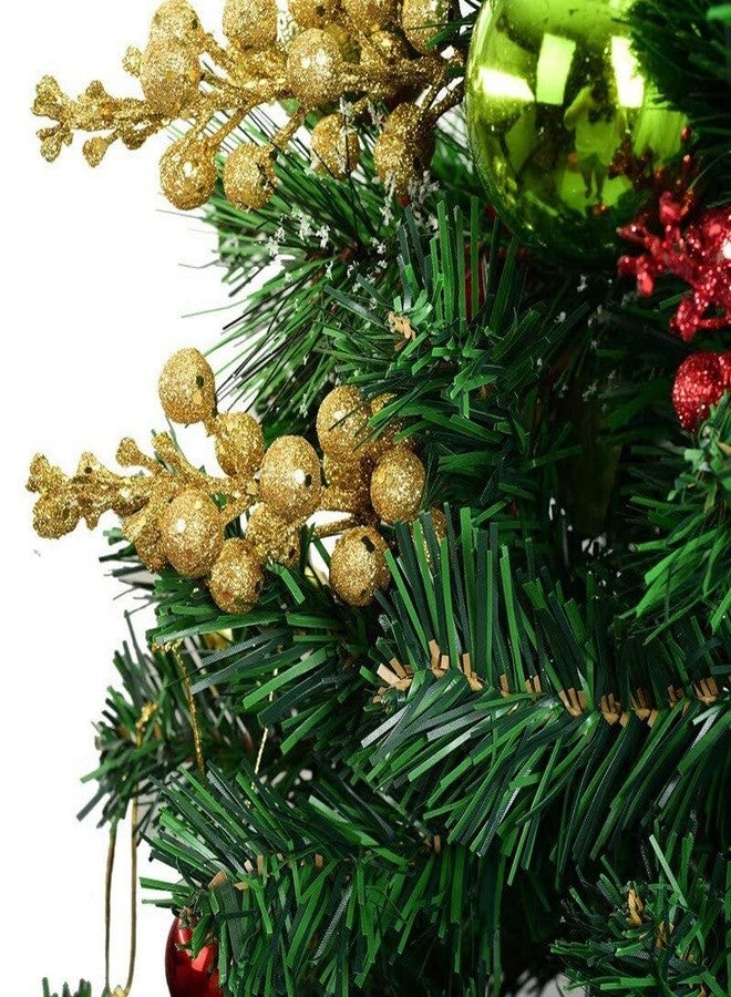 ascension 12Pcs Glitter Gold Berries Stems for Christmas Tree Decoration, 5.5 inch Artificial Christmas Golden Berry Crafts Wreath Garland Christmas Ornaments Décor(Gold) (Pack of 12) - Image 3