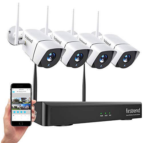 firstrend Wireless Security Camera System, Firstrend 8CH 1080P Wireless NVR System with 4 pcs 1.3MP IP Security Camera with 65 ft Night Vision and Easy Remote View, P2P CCTV for Home(No Hard Drive) - Image 2
