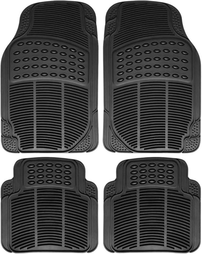 Cross product combo compatible Universal Car Mats 4-Piece Set (2 Front Mats and 2 Rear Mats), Non-Slip Car Mats, Rubber Car Mats, Cut-to-Size, Easy to Clean, Car Accessories Set product combo compatible - Image 1