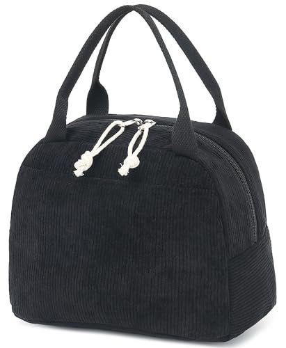 Bluboon Lunch Bag for Women Men Cute Corduroy Lunch Tote Bags Reusable Insulated Lunch Box Large Capacity Reusable Insulated Cooler for Work Picnic or Travel - Image 1