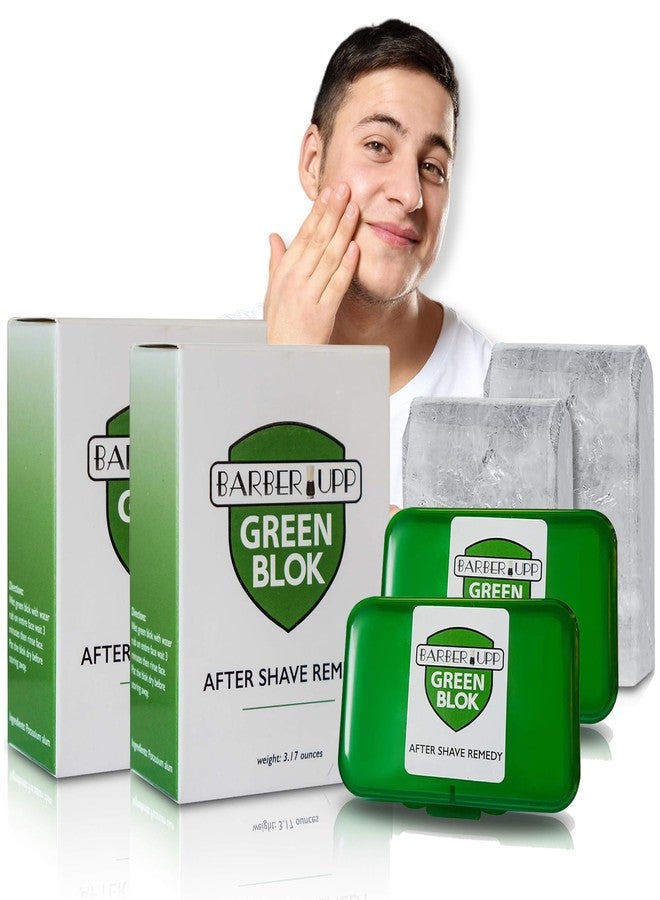 BARBERUPP Natural Alum Block Aftershave Care - 3.5 oz (100g) Skin Soother & Instant Calm from Razor | Styptic for Nicks & Irritation - Suitable for All Skin Types | Includes Compact Travel Storage Case - 2 Pack - Image 1
