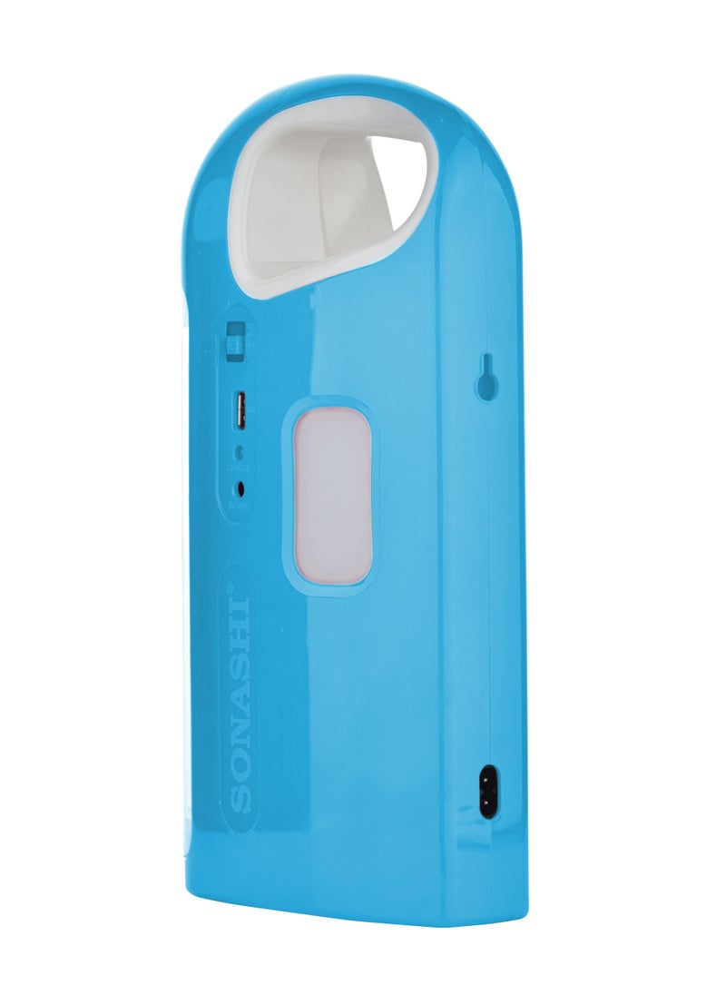 SONASHI - Rechargeable Emergency Lantern And LED Torch Combo with Solar Charge and Power Bank Function  Working Time  40 Hours (Bright Mode) with Overheat Protection  Best for Camping and Indoors SEL-3366 Blue - Image 1