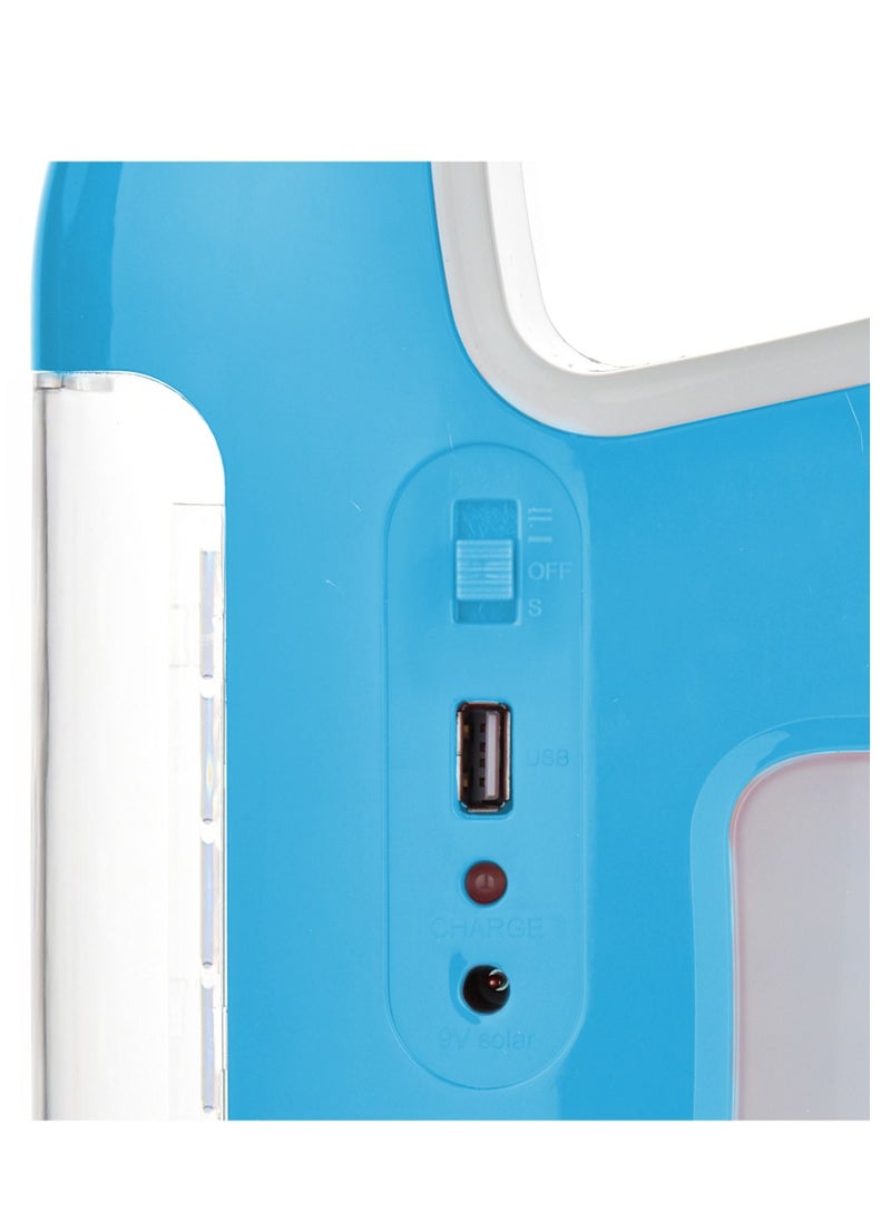 SONASHI - Rechargeable Emergency Lantern And LED Torch Combo with Solar Charge and Power Bank Function  Working Time  40 Hours (Bright Mode) with Overheat Protection  Best for Camping and Indoors SEL-3366 Blue - Image 1