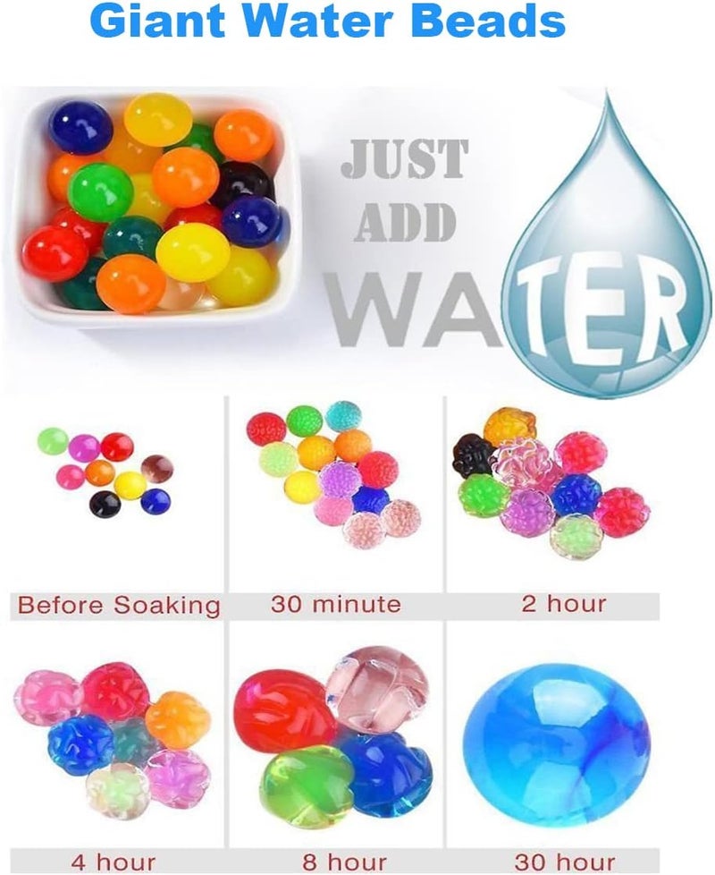 Leeche Non-Toxic Water Gel Beads Kit - 300 Giant & 20000 Small Beads Variety Pack for Home Decoration, Wedding Centerpieces, Plant Decoration, Vase Filler, Foot Spa - Image 2