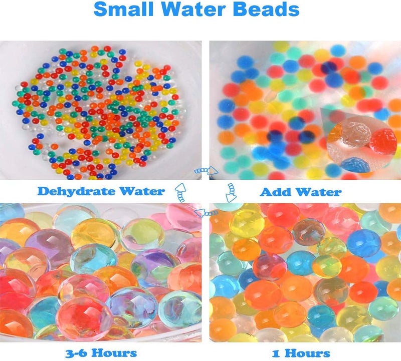Leeche Non-Toxic Water Gel Beads Kit - 300 Giant & 20000 Small Beads Variety Pack for Home Decoration, Wedding Centerpieces, Plant Decoration, Vase Filler, Foot Spa - Image 3