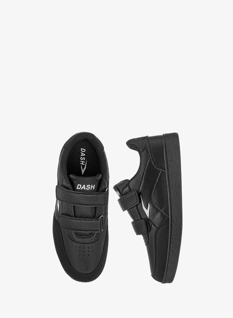 Dash Boys Logo Detail Sneakers with Hook and Loop Closure - Image 3