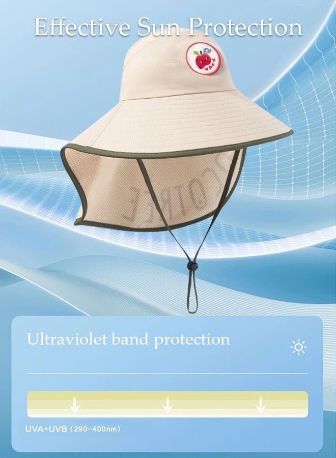 DUNISO Kids Sun Hat UPF 50+ Sun Protection Cap, Wide Brim Toddler Beach Play Hats Outdoor Sports Fisherman Hat for Kids 3-10 Years old Adjustable Chin Strap Lightweight & Breathable Bucket - Image 2