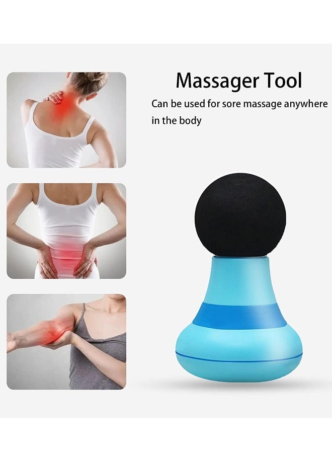 Handheld Deep-Tissue Massager with 6 Speed Modes, Portable Muscle Recovery Device Blue - Image 3
