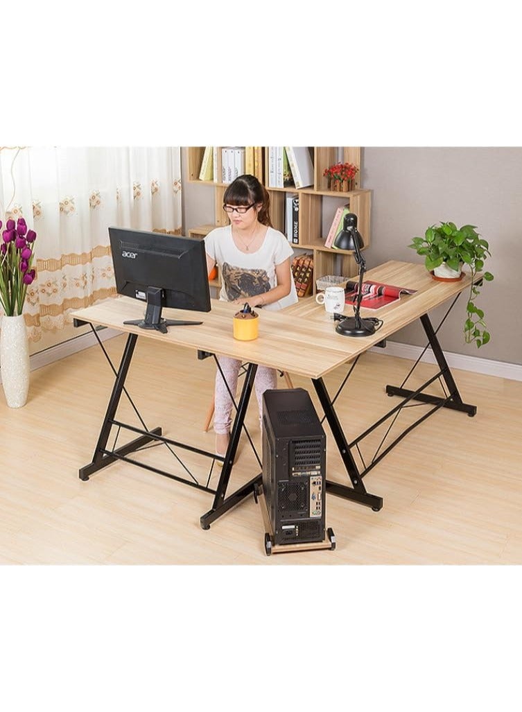 Generic L Shaped Desk Computer Corner Table Home Gaming Writing Workstation Space-Saving Easy Assembly  - Image 5