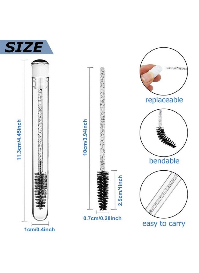 La Jolie Jasmin - Mascara Wand Brushes Tubes Set70 Pieces Disposable Eyelash Brushes Replacement With 20 Pieces Empty Container Tubes For Eyelash Extension Lash (Black Eyelas) - Image 1