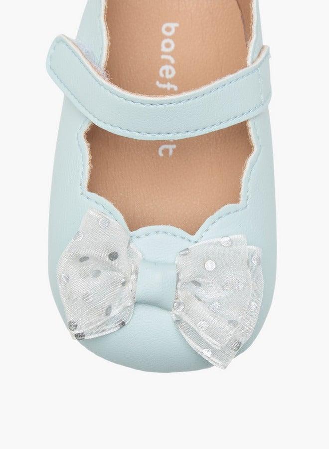 Barefeet Bow Accent Booties with Hook and Loop Closure - Image 4