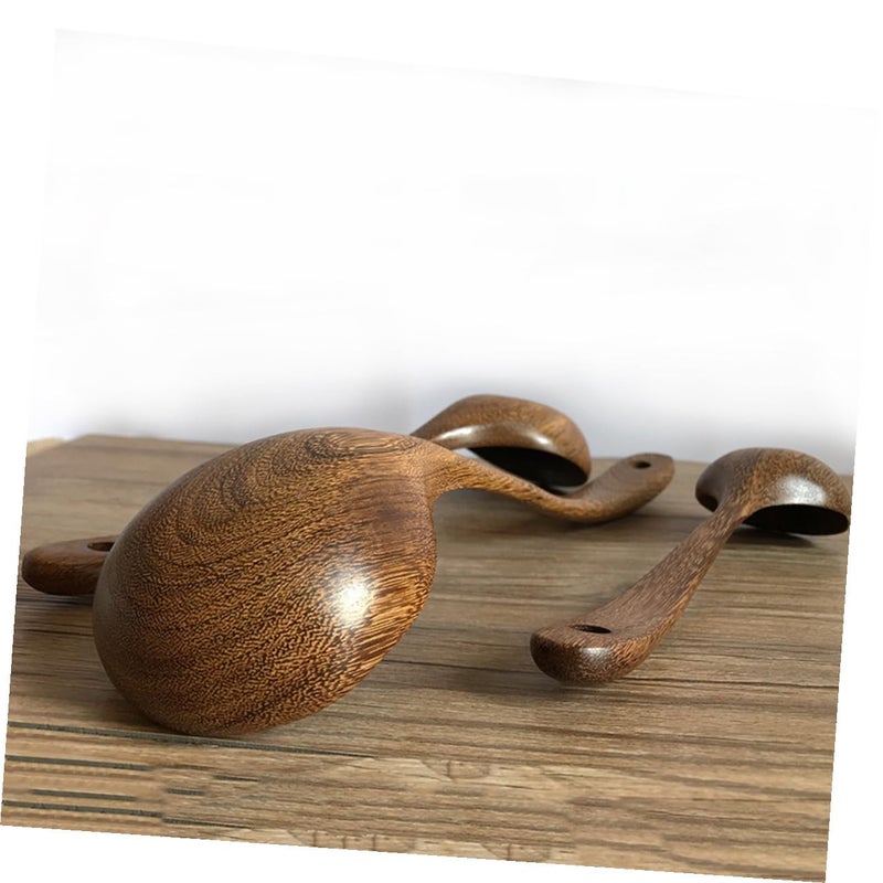 Large Wooden Soup Ladle Natural Wood Kitchen Utensil with Long Handle - Image 3