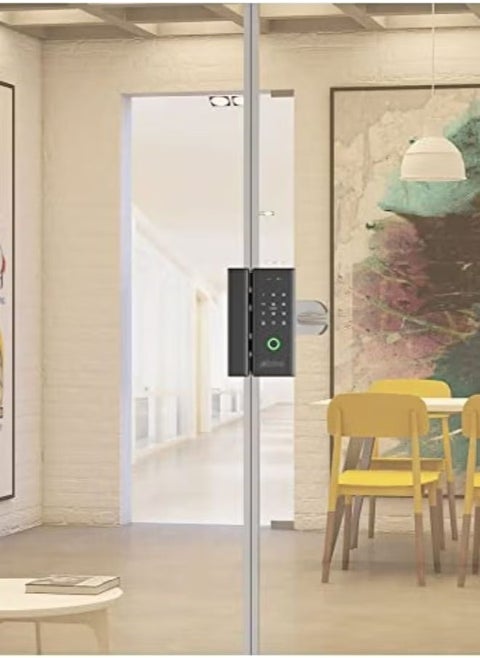 OZ-FGL-Life G2G Smart Lock for Glass Door with Fingerprint | RFID Card | Remote | Mobile Application | Anti-Theft Password | Automatic Locking | Smart Freeze | By Ozone India
