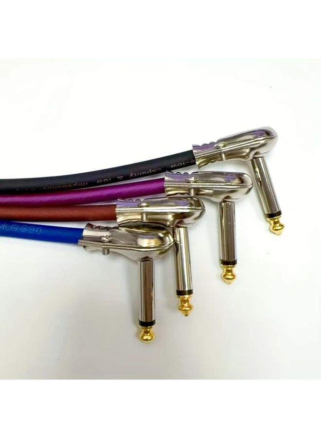 4 Color Combo 39.37 Inch 6.35mm Guitar Patch Cable Single Head Professional Audio Equipment - Image 2