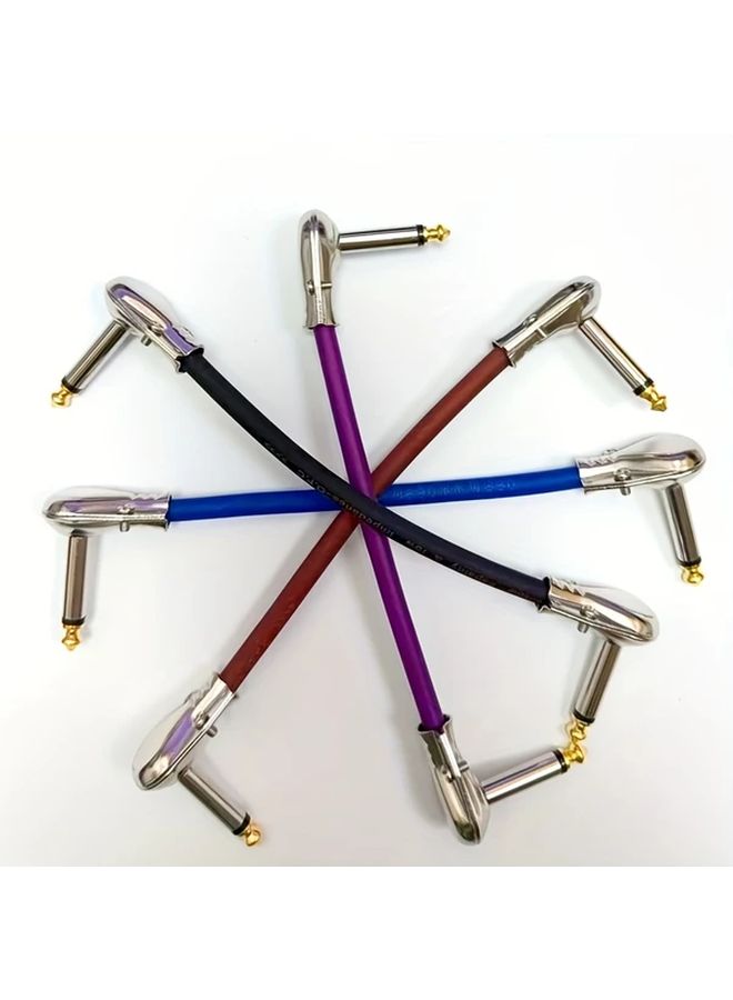 4 Color Combo 39.37 Inch 6.35mm Guitar Patch Cable Single Head Professional Audio Equipment - Image 1