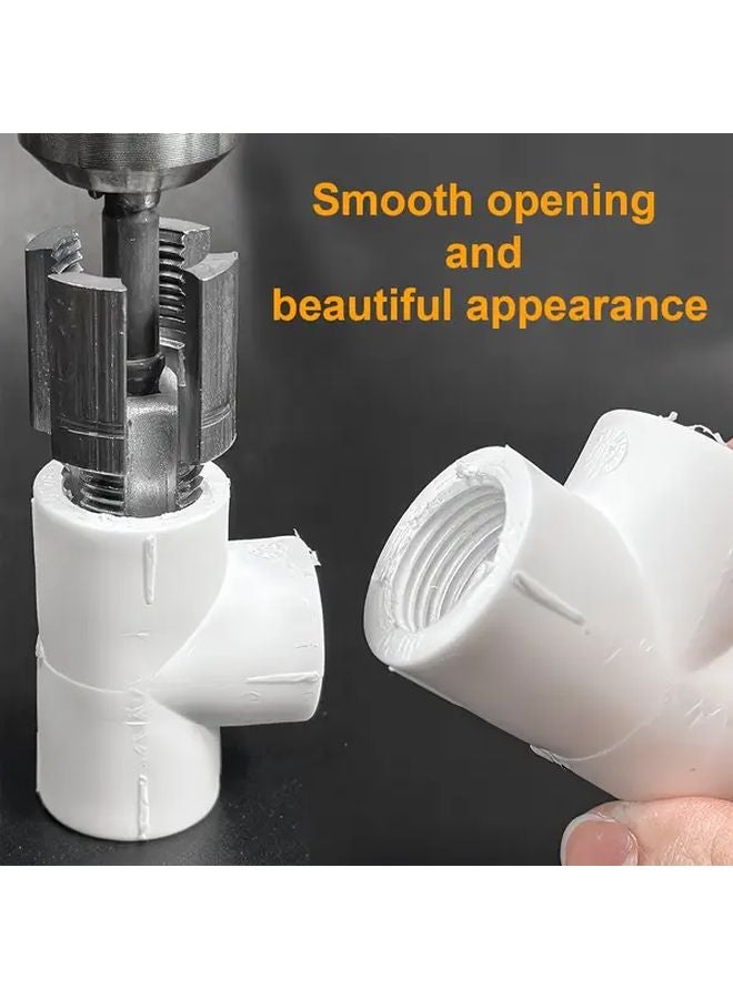 طقم إصلاح خيوط الأنابيب المحترف موديل AA007 أداة صنبور PVC مزدوجة الرأس مع فتاحة الأسلاك - Image 4