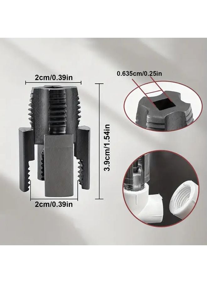 طقم إصلاح خيوط الأنابيب المحترف موديل AA007 أداة صنبور PVC مزدوجة الرأس مع فتاحة الأسلاك - Image 3