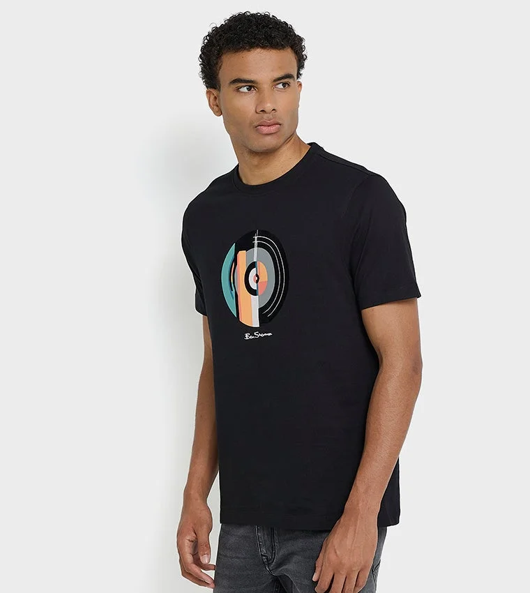 بين شيرمان Ben Sherman Men's Crew Neck Short Sleeve Printed T-Shirt