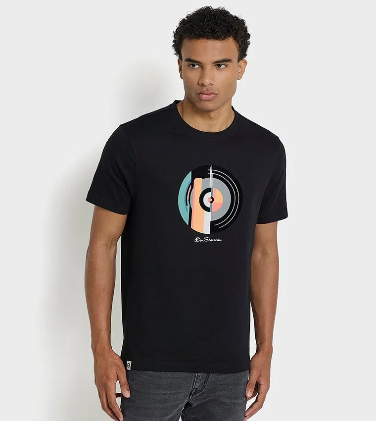 بين شيرمان Ben Sherman Men's Crew Neck Short Sleeve Printed T-Shirt