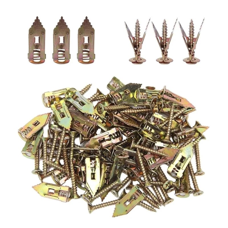 Wall Anchors for Drywall 400Pcs Self Drywall Anchors Screws Zinc Plated Steel No Drilling Required for Gypsum Board Hollow Wall Fasteners(12mm x 40mm) - Image 1