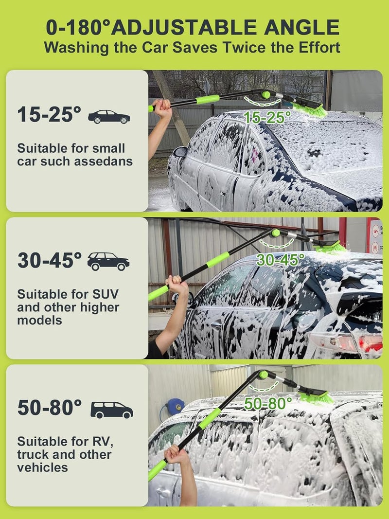 Nicecastle 151 cm 180° Rotating PBT Car Wash Brush with Long Handle - Image 2