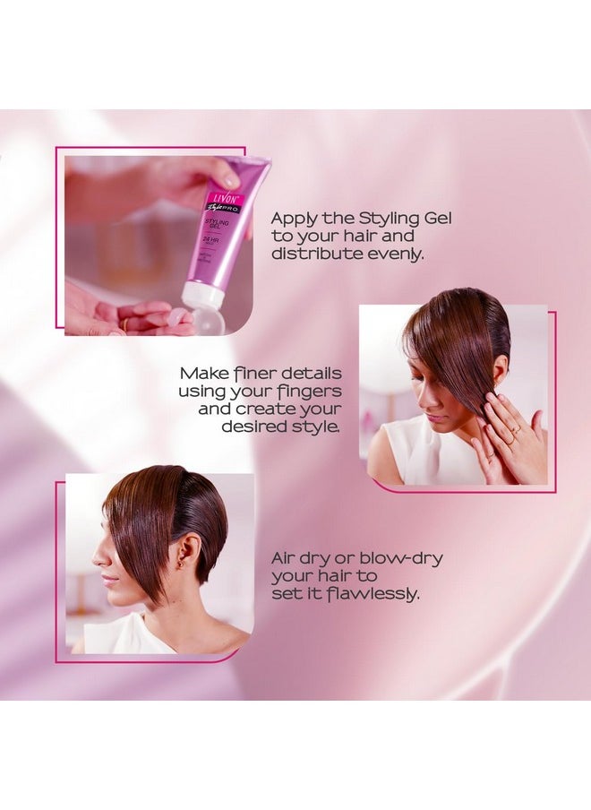 Livon Style Pro Hair Styling Gel For Women And Men | 24-Hour Hold | With Matcha And Proteins | All Hair Types | 100 Ml  - Image 5