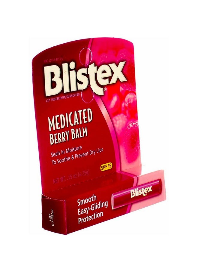 Blistex Medicated Berry Balm Spf 15 0.15 Oz (Pack Of 7)  - Image 3