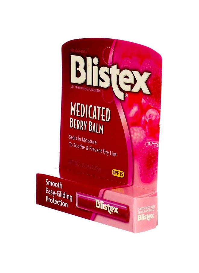 Blistex Medicated Berry Balm Spf 15 0.15 Oz (Pack Of 7)  - Image 5