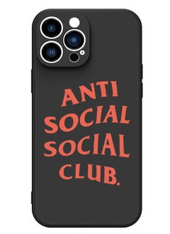Protective Slim Fit Case Liquid Silicone Cover with Full Body Protection Anti-Scratch Shockproof Case For iPhone 12 Pro Max Black  - Anti social social club copy