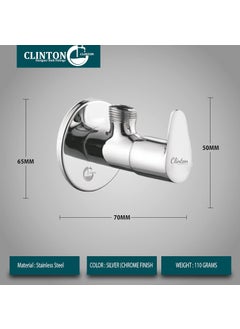 CLINTON Clinton Stainless Steel Fusion Angle Valve set of 1  - Image 5