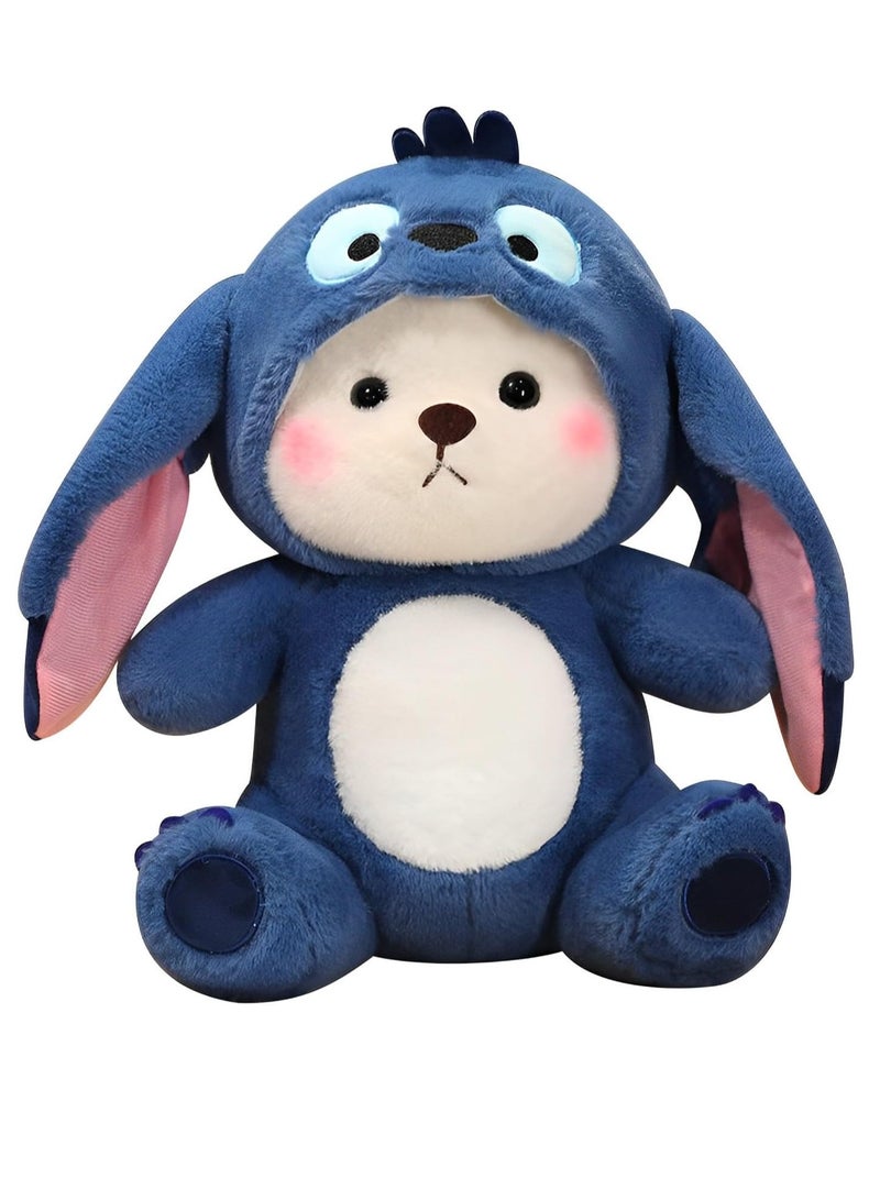 Gerenic Teddy Bear Plush Toy, Cute Teddy Bear with Removable Stitch Hat, Stuffed Toy for Bed, Sofa and more  - Image 1