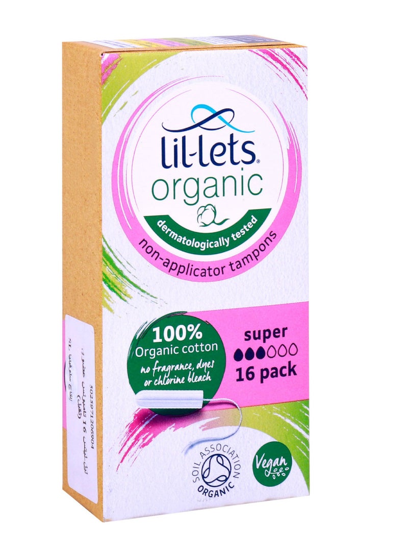 Lil-Lets ليليتس أورغ غير مضافة سوبر تام 16 حبة