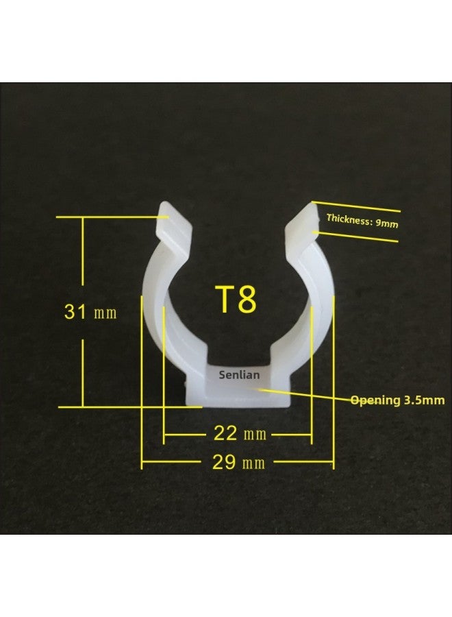 T8 Lamp Tube Plastic Buckle Refrigerator Fish Tank Waterproof Anti-rust Mounting Bracket Split Lamp Tube Light Box Fixing Clip-Specifications And Models:T8-Transparent  - Image 5