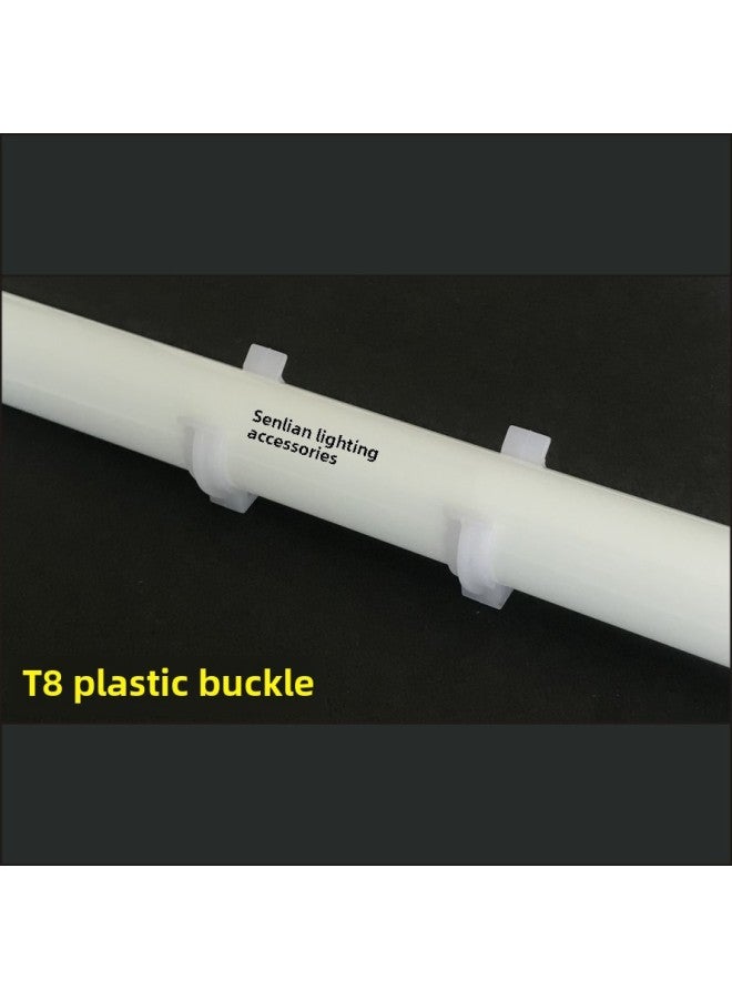 T8 Lamp Tube Plastic Buckle Refrigerator Fish Tank Waterproof Anti-rust Mounting Bracket Split Lamp Tube Light Box Fixing Clip-Specifications And Models:T8-Transparent  - Image 4