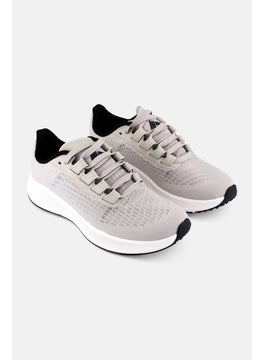 RBX Men Mesh Logo Lace Up Running Shoes, Light Grey  - Image 1