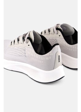 RBX Men Mesh Logo Lace Up Running Shoes, Light Grey  - Image 2