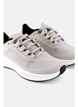 RBX Men Mesh Logo Lace Up Running Shoes, Light Grey  - Image 3