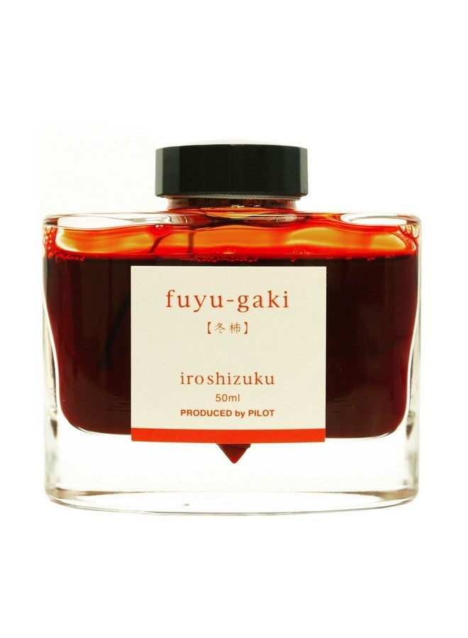 PILOT Iroshizuku Fountain Pen Ink - 50 Ml Bottle - Fuyu-Gaki Persimmon (Vermilion Red Orange) (Japan Import) - Image 1