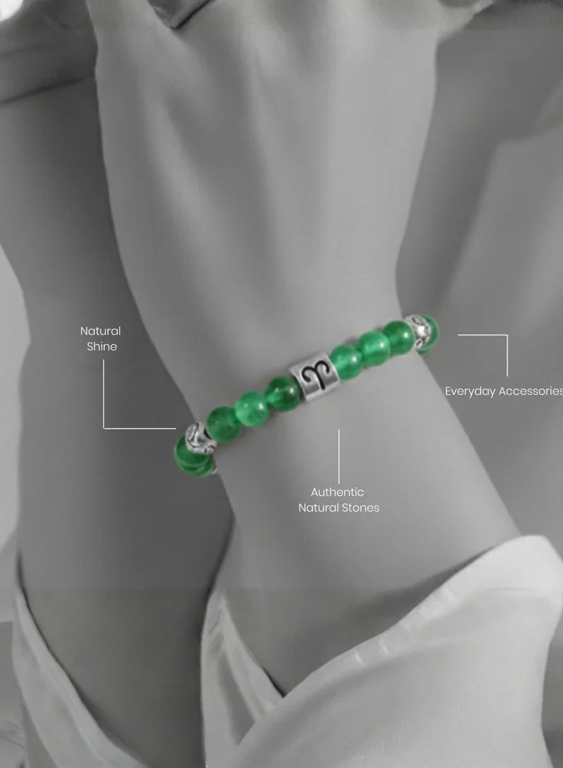 British Fossils Cancer Zodiac Bracelet Cancer - Aventurine for Women | Best Price UAE