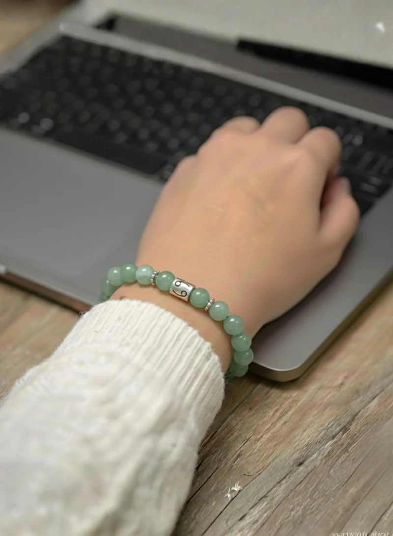 British Fossils Cancer Zodiac Bracelet Cancer - Aventurine for Women | Best Price UAE