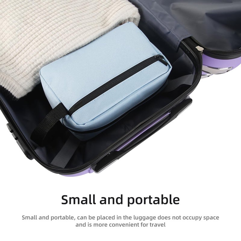 Icramsy Travel Toiletry Bag Toiletry Bag For Women Men Hanging Cosmetic Bag Travel Accessories For Women Men (Sky Blue) - Image 5