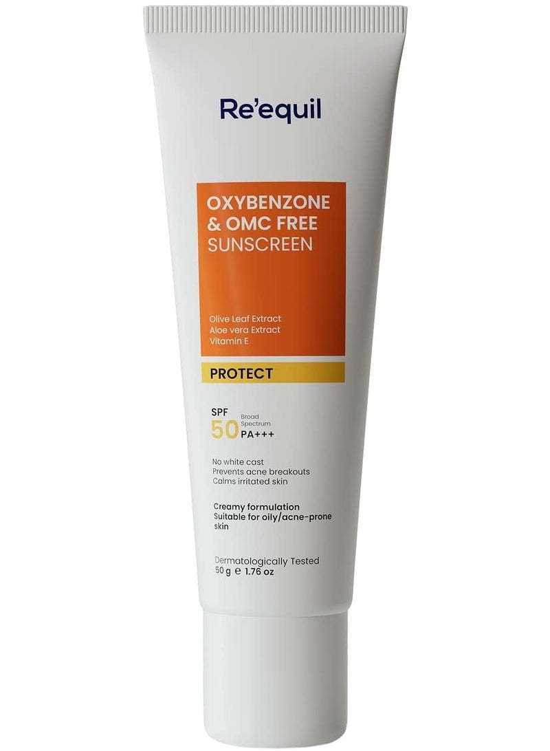 RE' EQUIL Oxybenzone Sunscreen SPF 50 50g - Image 1