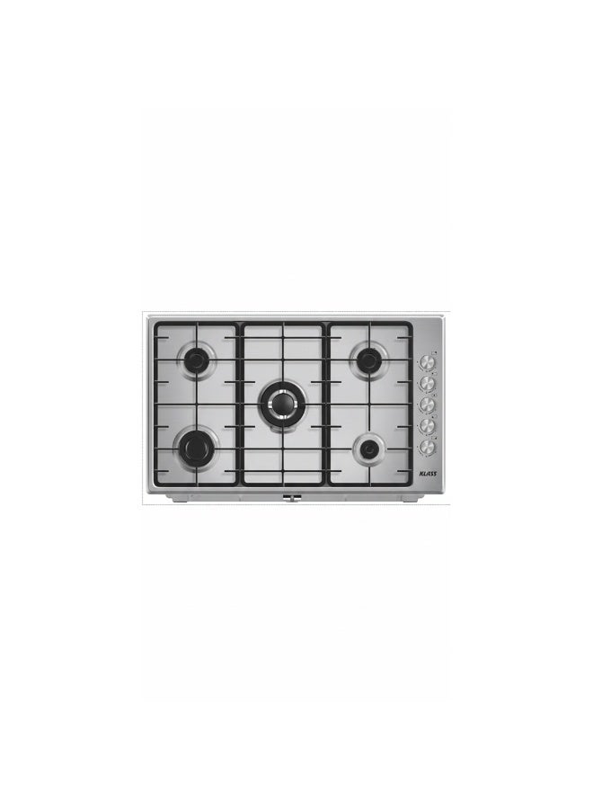 Klass 90 cm Built-In 5-Burner Stainless Steel Gas Hob – Side Knobs, Auto-Ignition, Modern Kitchen Gas Cooktop (Made in Turkey) - Image 3