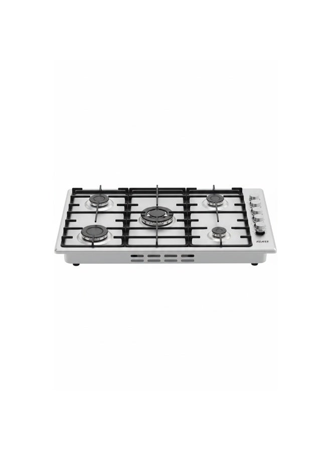 Klass 90 cm Built-In 5-Burner Stainless Steel Gas Hob – Side Knobs, Auto-Ignition, Modern Kitchen Gas Cooktop (Made in Turkey) - Image 5